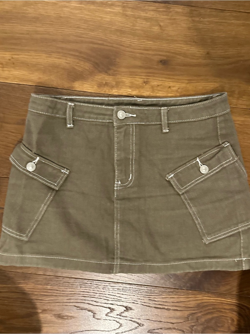 Princess Polly Olive Cargo Mini Skirt